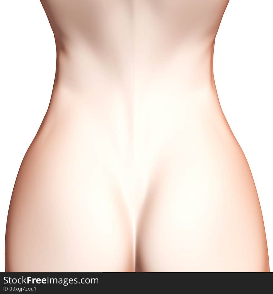 Female waist and buttocks