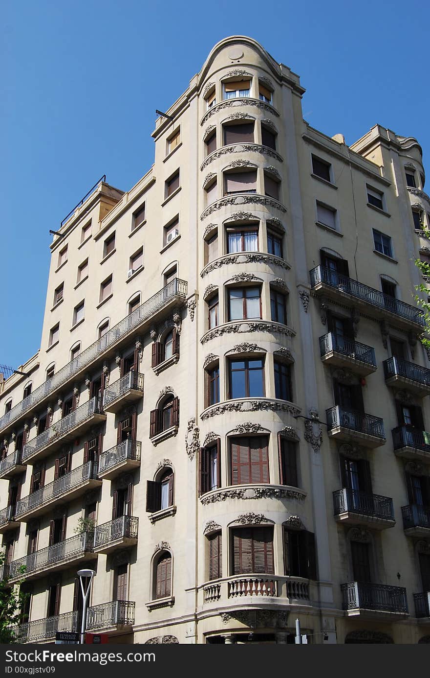 Beautiful art nouveau building of Barcelona. Beautiful art nouveau building of Barcelona