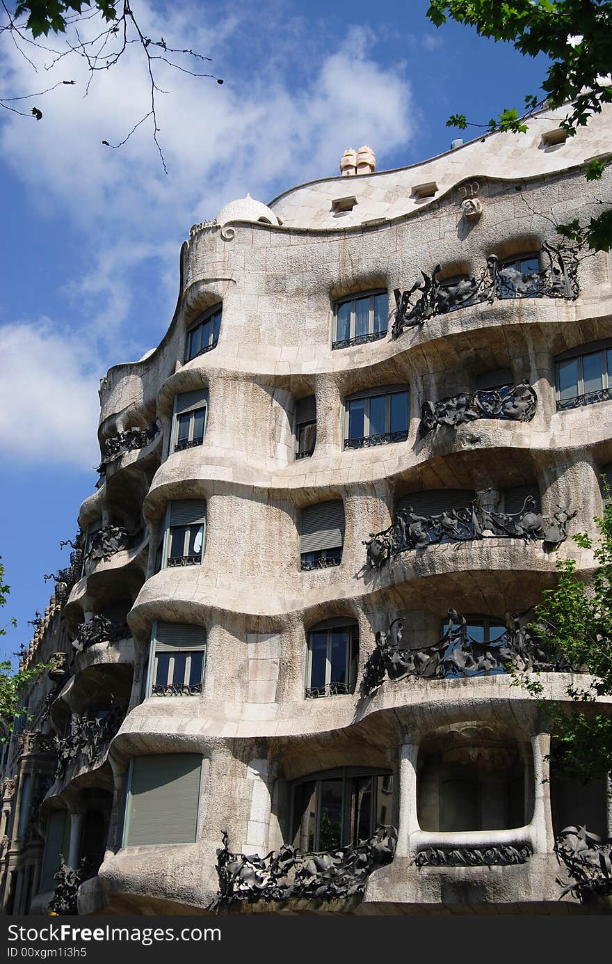 Wonderful Gaudi architect work - Casa Mila in Barcelona. Wonderful Gaudi architect work - Casa Mila in Barcelona