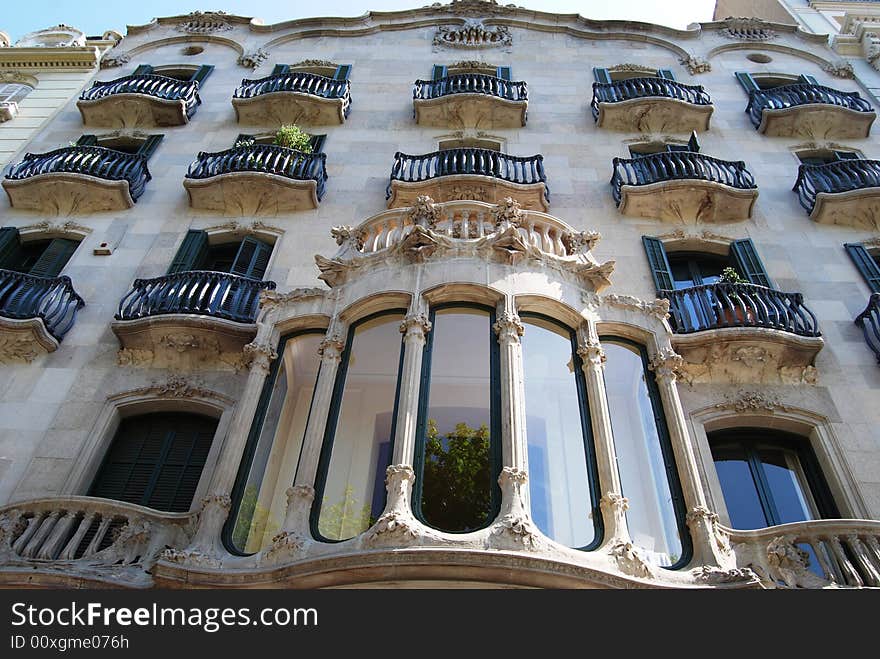 Beautiful art nouveau building of Barcelona. Beautiful art nouveau building of Barcelona