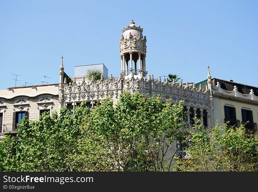 Beautiful art nouveau building of Barcelona. Beautiful art nouveau building of Barcelona