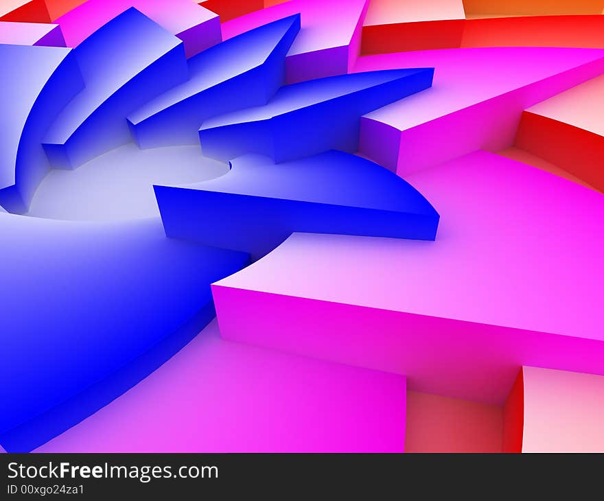 A 3D Abstract spiraling background