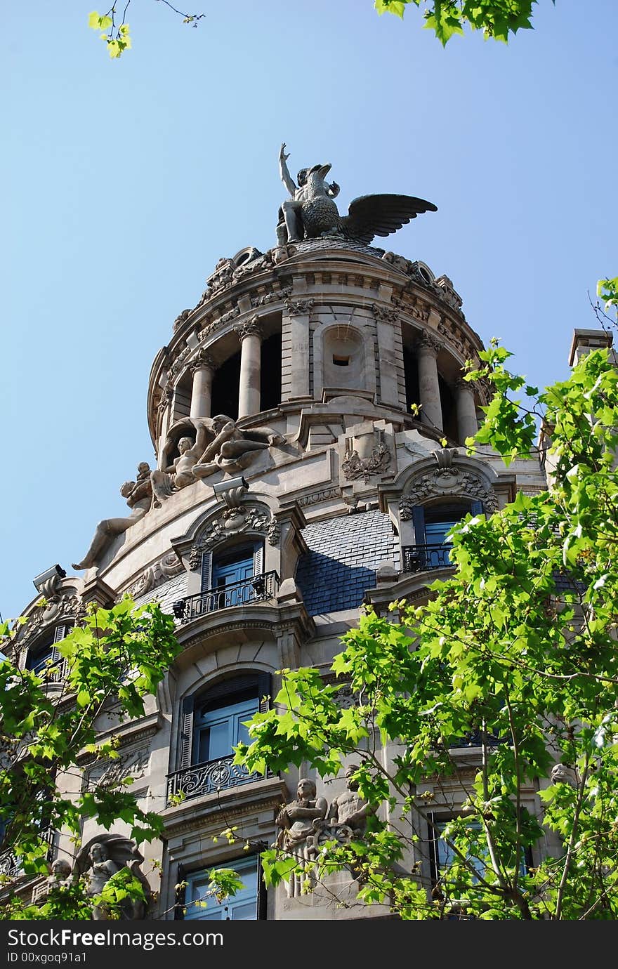 Beautiful art nouveau building of Barcelona. Beautiful art nouveau building of Barcelona