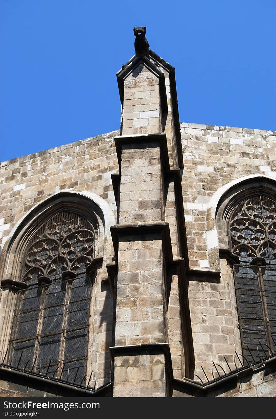 Details of the medieval Cathedral of Barcelona. Details of the medieval Cathedral of Barcelona