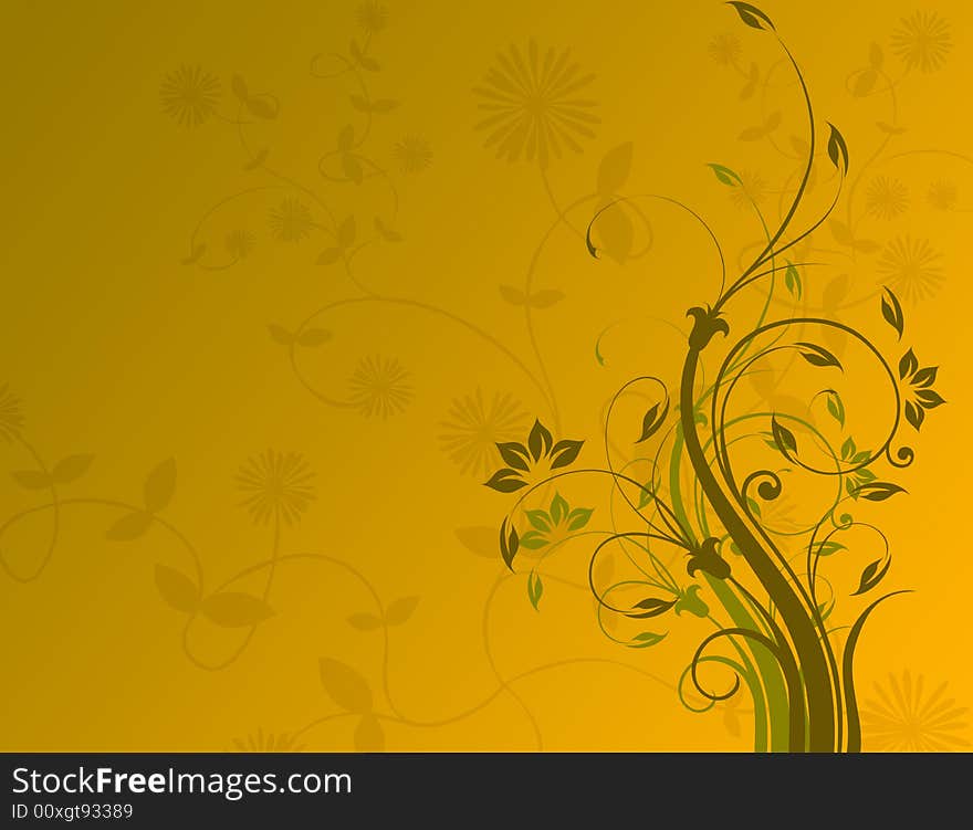 Nice mixed floral abstract background. Nice mixed floral abstract background