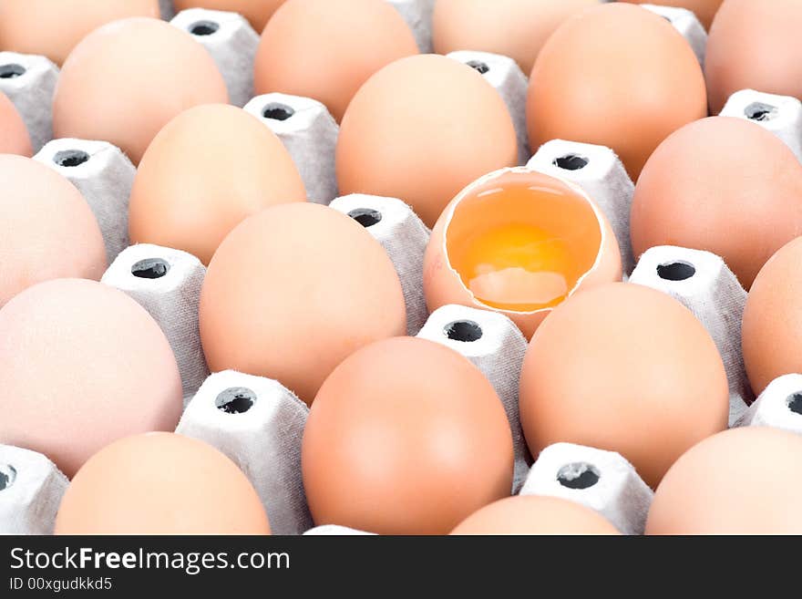 Brown eggs, isolated