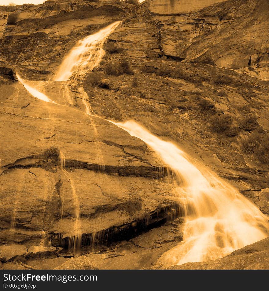 Waterfall in the rocks