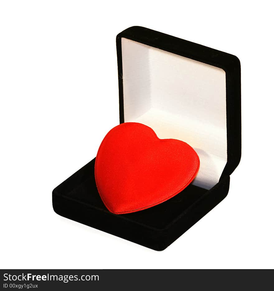 Still key over red heart inside jewelire box. Still key over red heart inside jewelire box