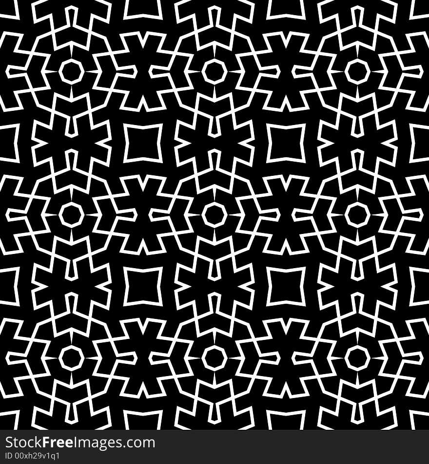 Abstract seamless black-and-white pattern - graphic illustration. Abstract seamless black-and-white pattern - graphic illustration