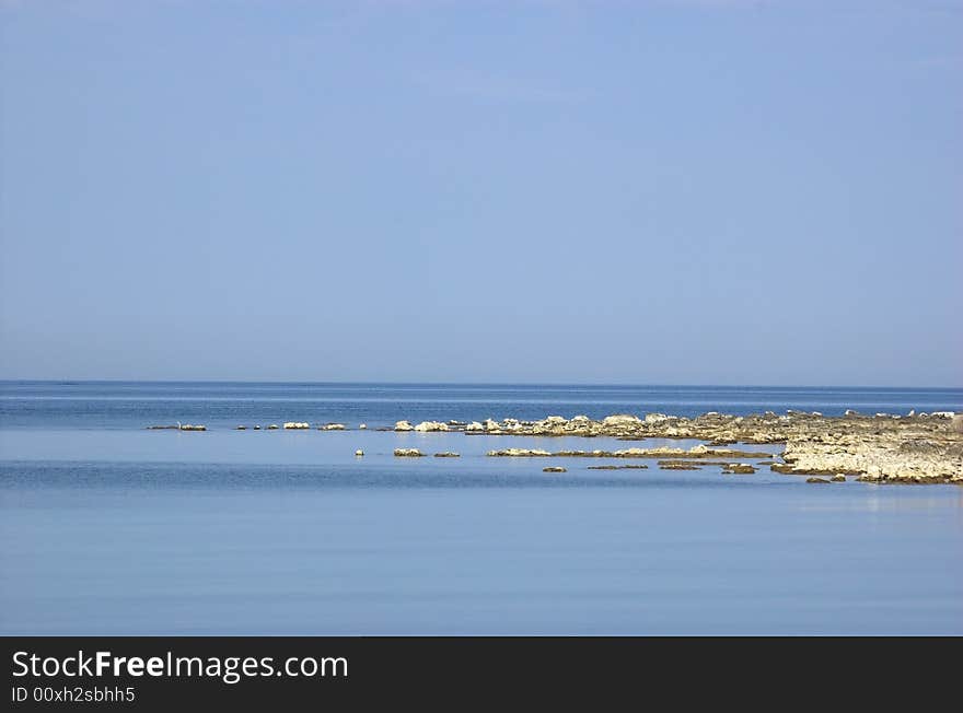 Rocky beach in Istria