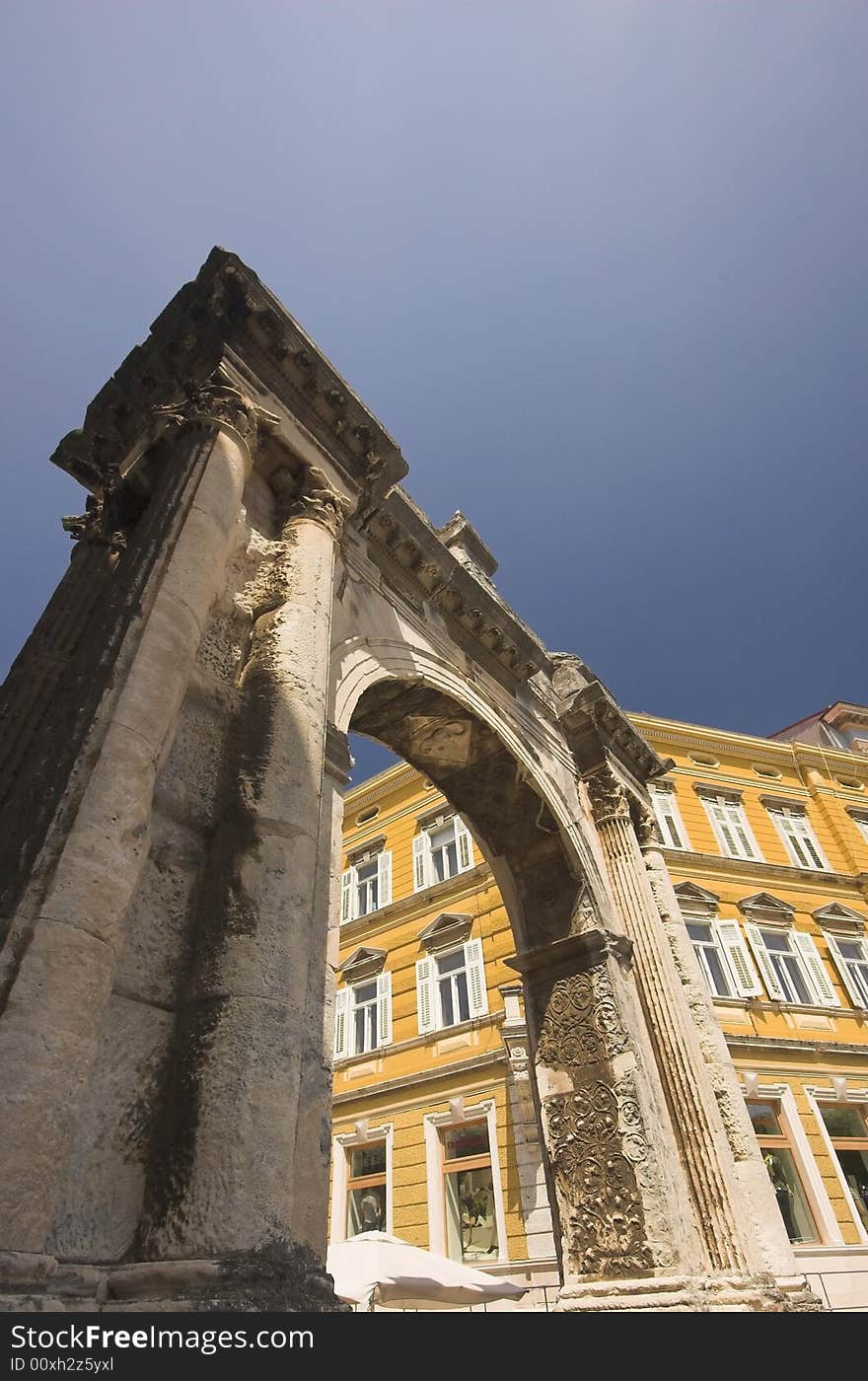 Gate of Hercules, ancient gate in Pula, Croatia