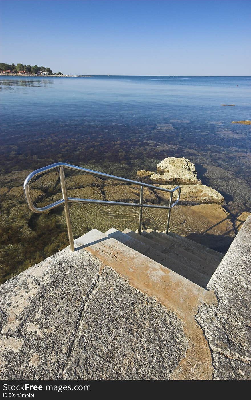 Rocky beach in Istria