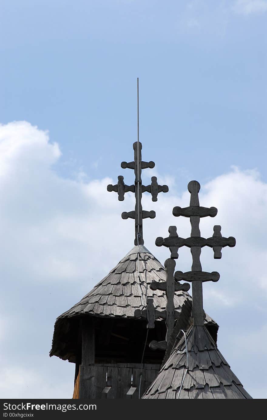 Crosses on the church roof