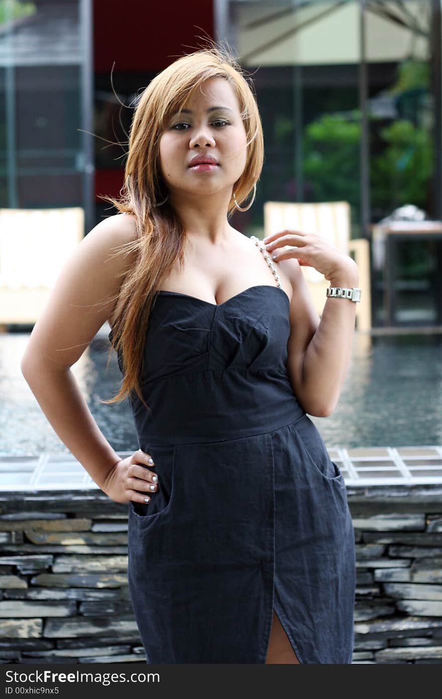 Portrait of an attractive woman from Thailand. Portrait of an attractive woman from Thailand.