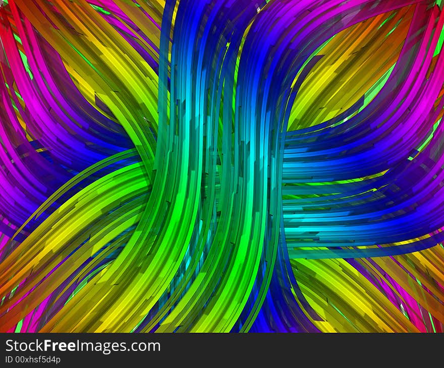 Colorful explosion of spaghetti's - abstract digital illustration. Colorful explosion of spaghetti's - abstract digital illustration