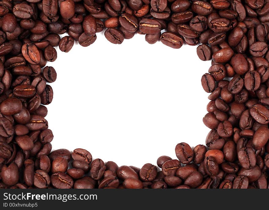 Cup with coffee beans