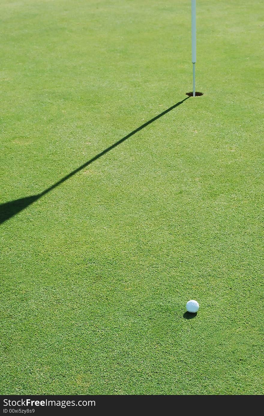 Golf ball on the green. Golf ball on the green