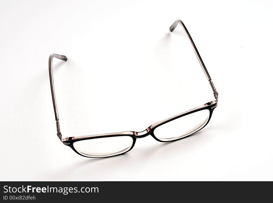 Glasses isolated over white background