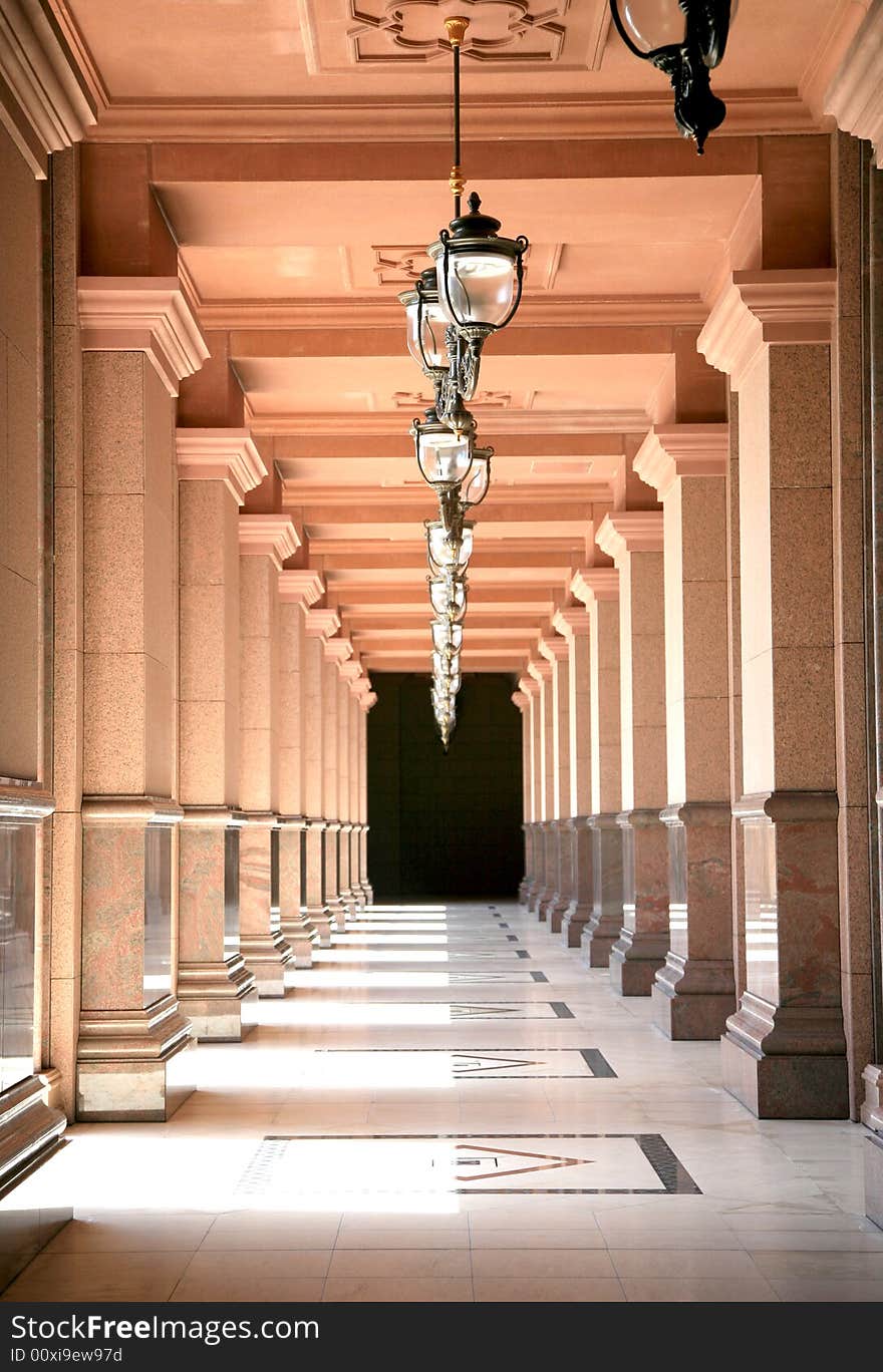 Grand Aisle of Emirates Palace Hotel. Grand Aisle of Emirates Palace Hotel