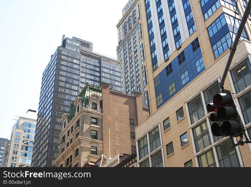 View of the New York City skyline. View of the New York City skyline