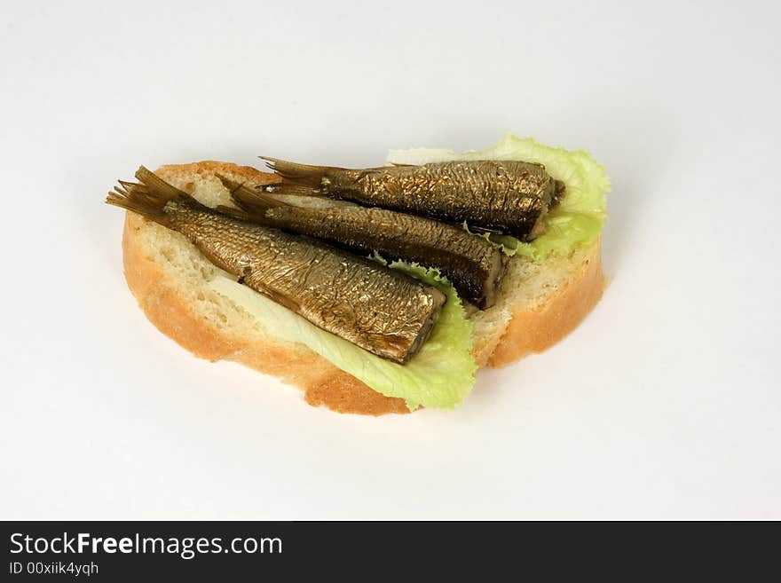 Open sandwich with a kipper