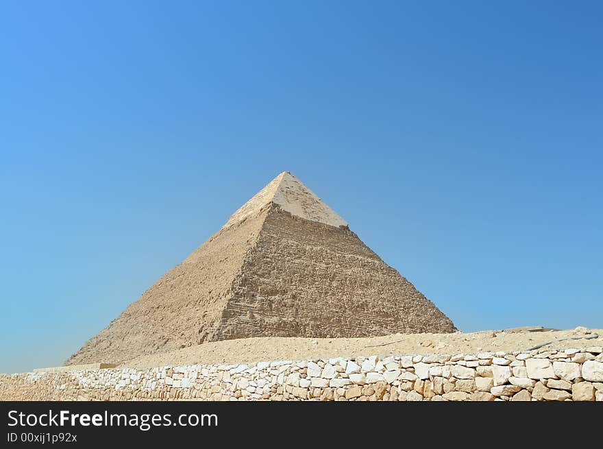 Pyramid of Pharaoh Chephren ( Khafre ) Gizeh Cairo Egypt