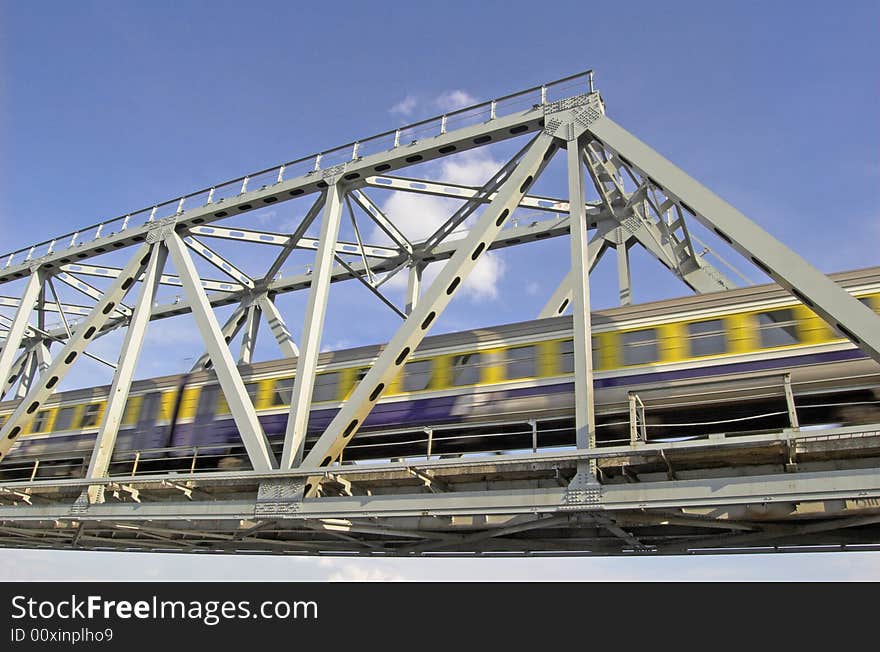 The train on the bridge. The train on the bridge.