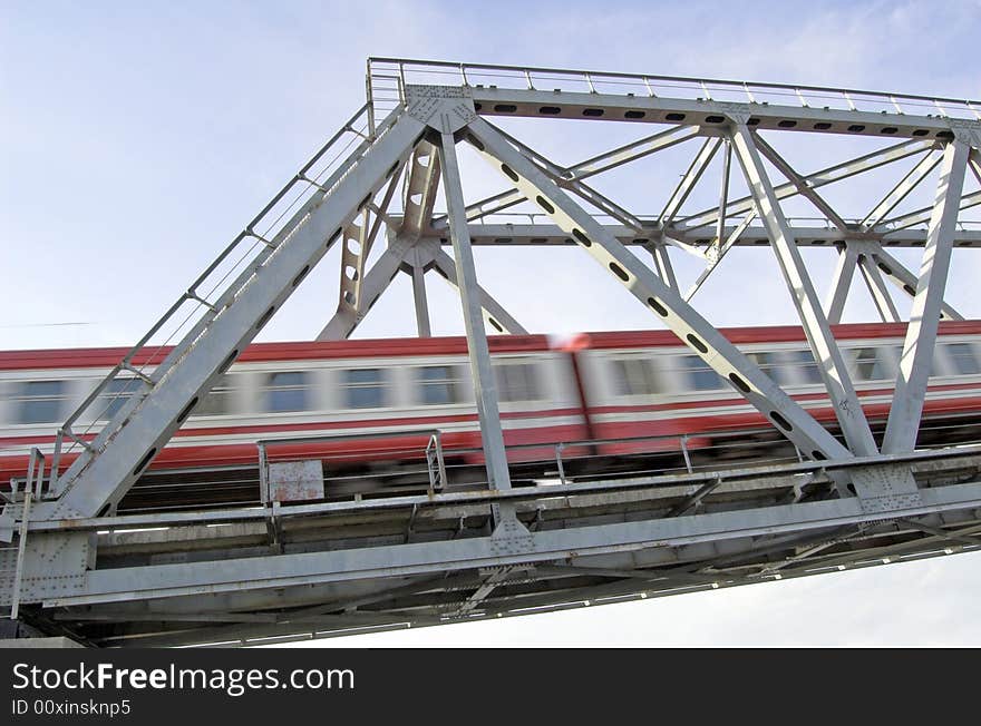 The train on the bridge. The train on the bridge.