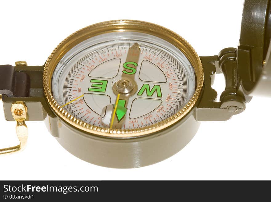 New compass on white background