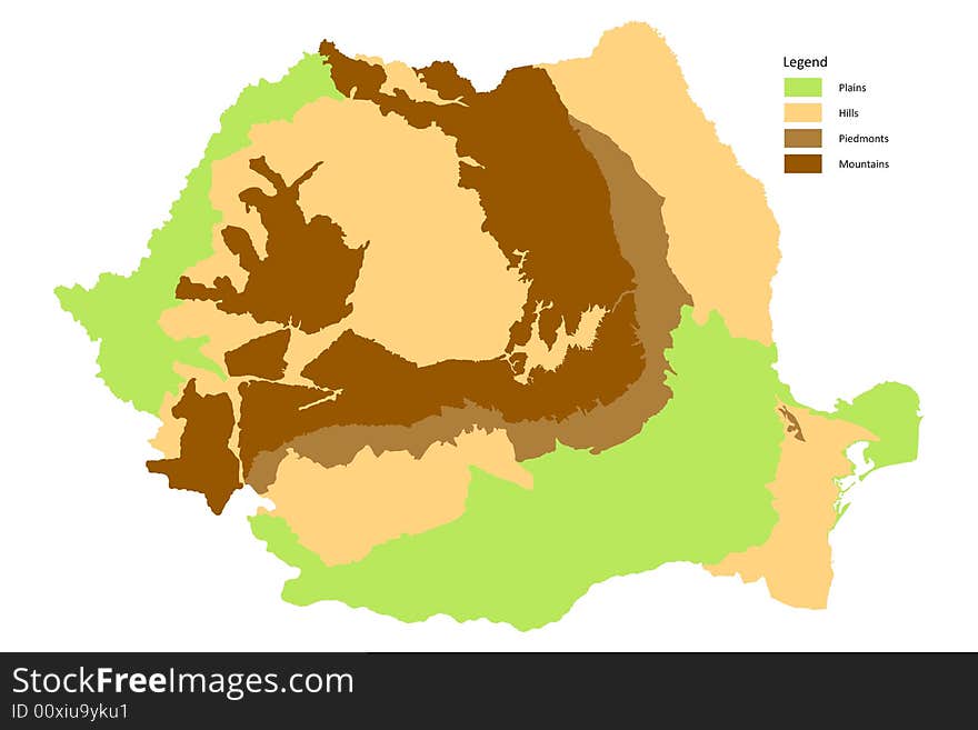 Major units of relief in Romania. Major units of relief in Romania.