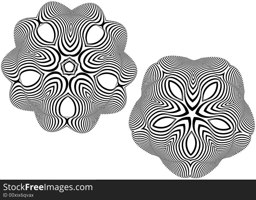 Abstract floral designs, vector illustration