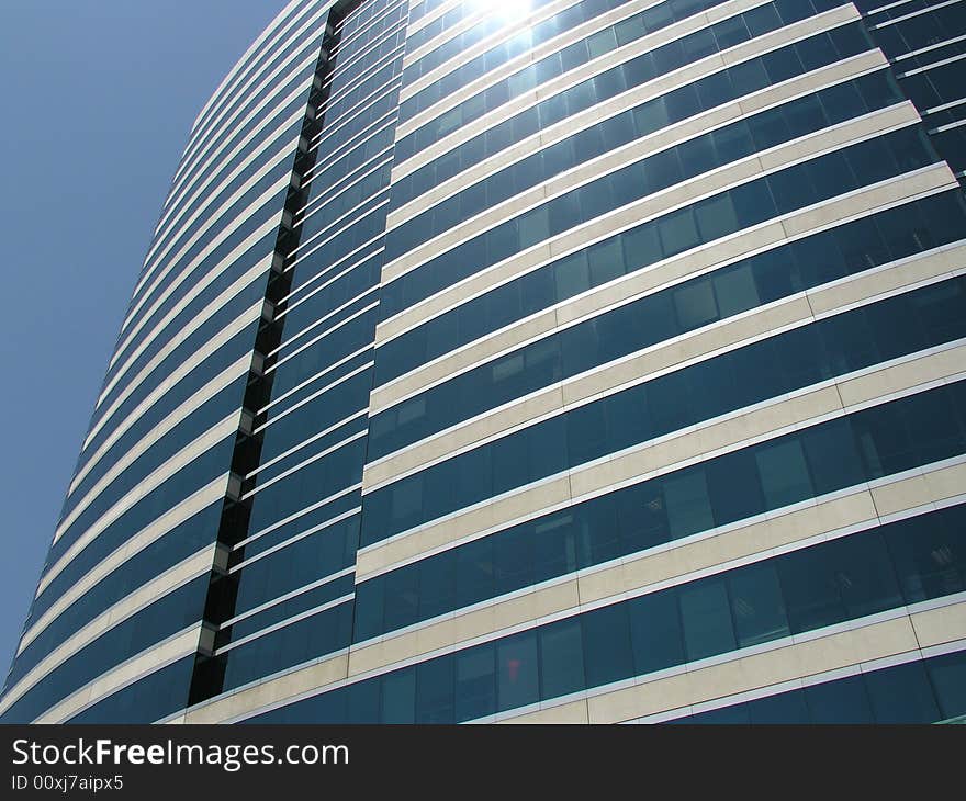 Newer modern building in downtown Oakland, California. Newer modern building in downtown Oakland, California