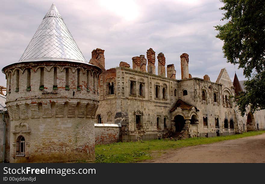 Ruins of an old monastery near Petersburg