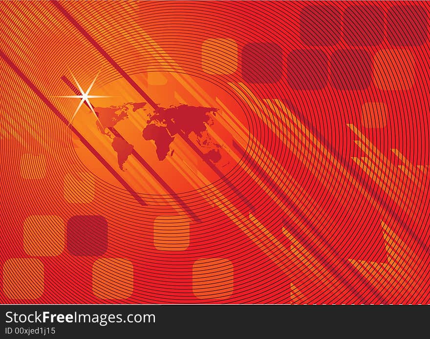 Futuristic background vector with world map and other business design elements. Futuristic background vector with world map and other business design elements.