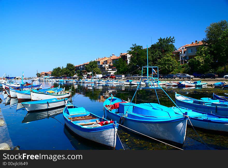 Boats Near Mooring