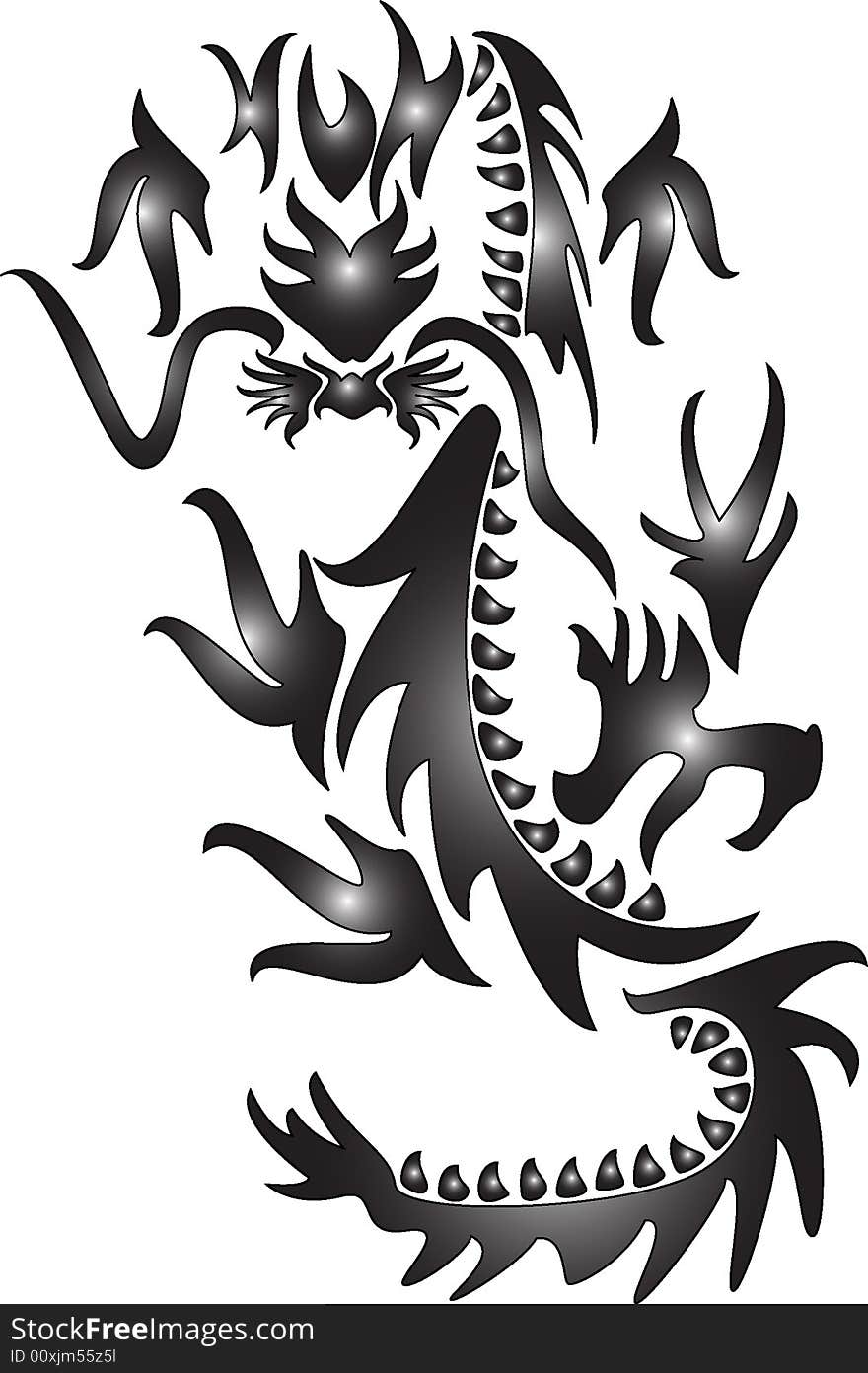 Vector illustration of a dragon