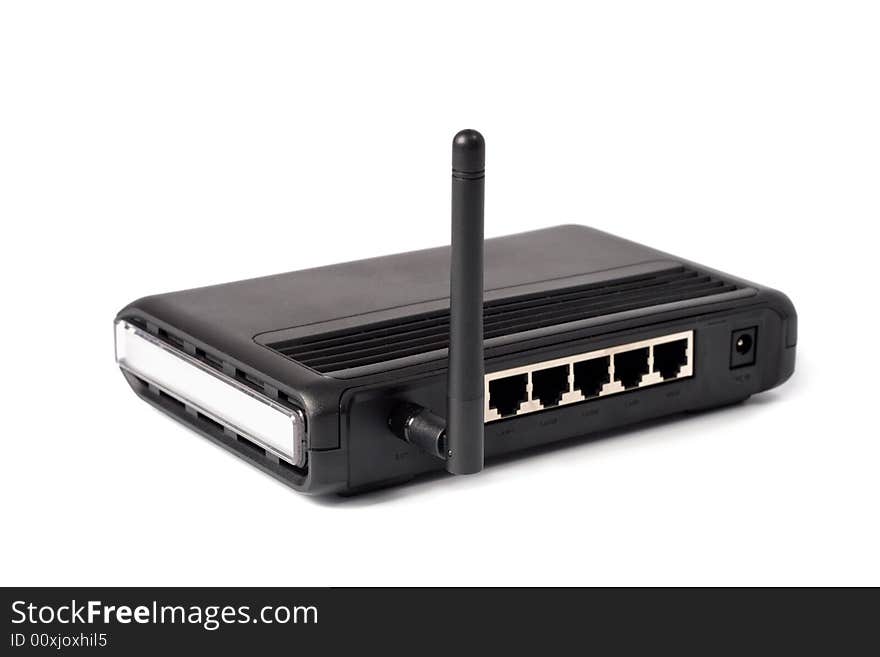 Black Wireless Router