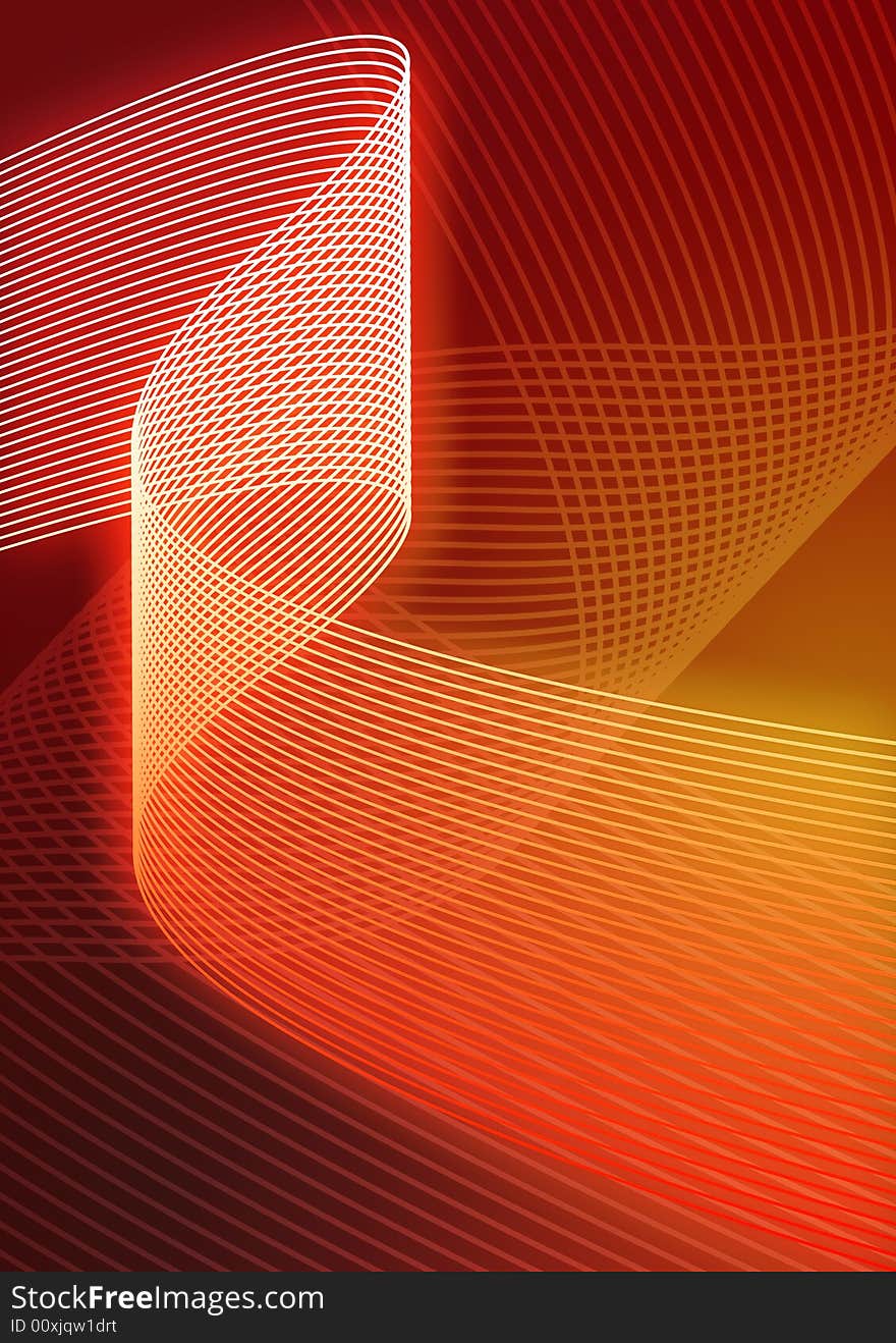 Abstract red illustration with copy-space