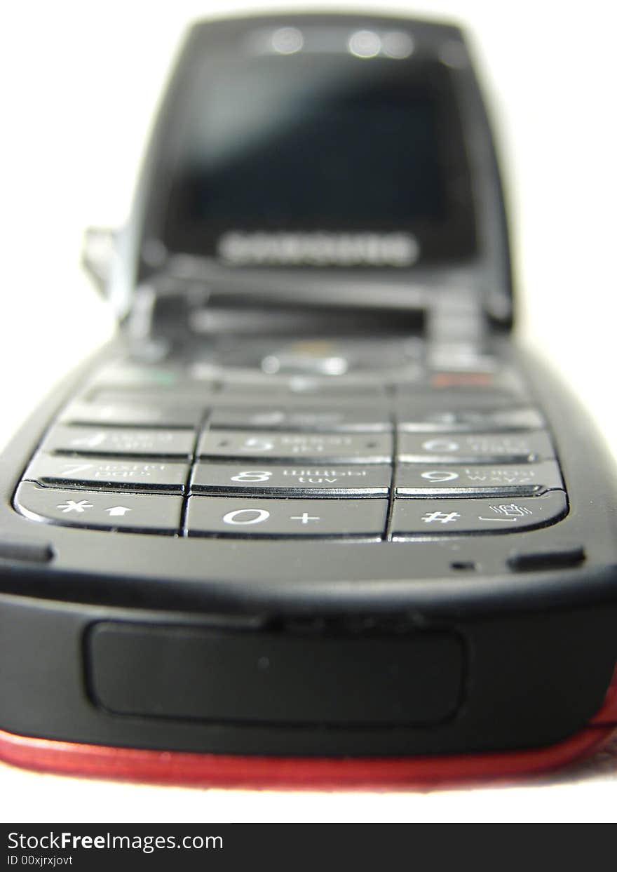 Style mobile phone buttons closeup