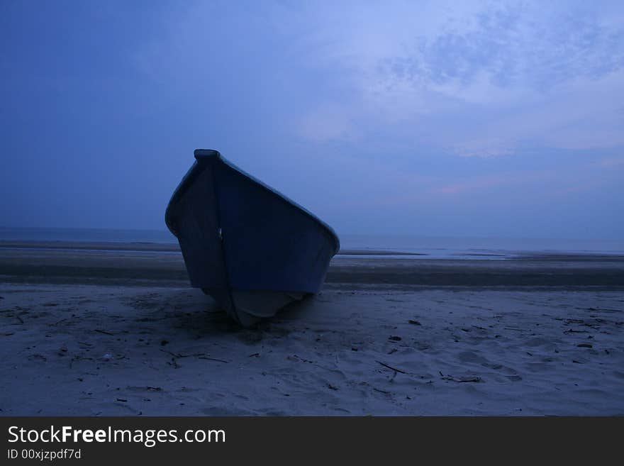 Sampan at beach