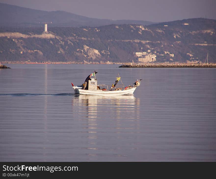 Fisherman in boat