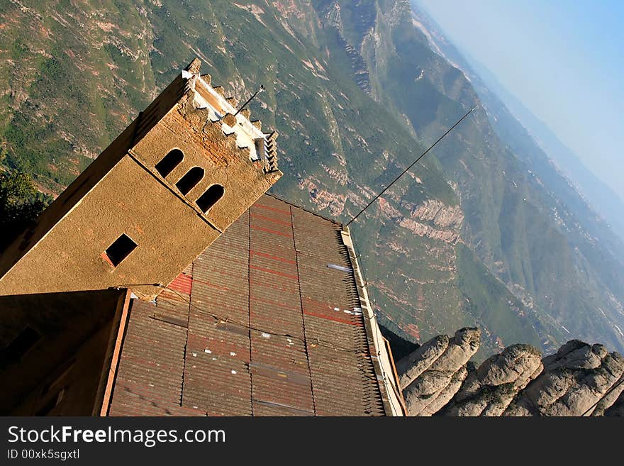 Mountain landscape from height of the bird's flight