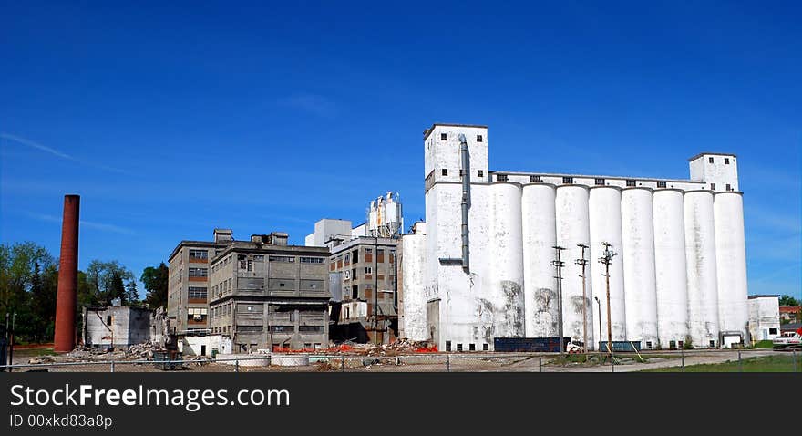 An old factory in the process of being torn down. An old factory in the process of being torn down.