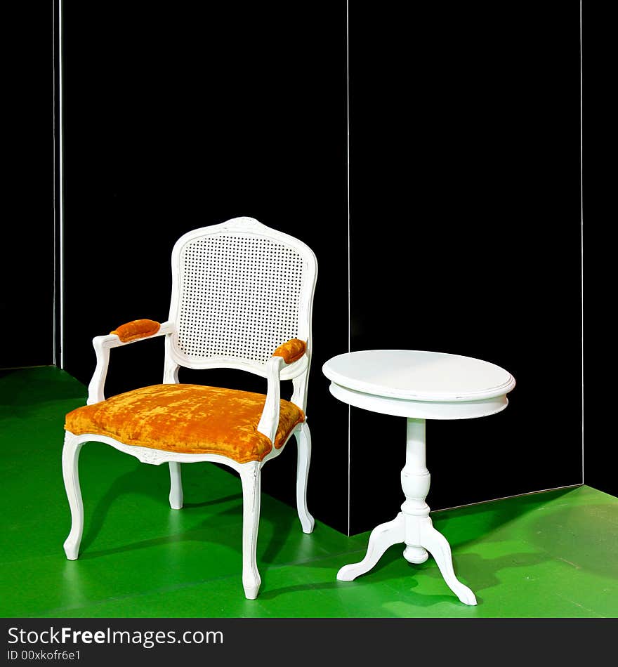 Chair and table