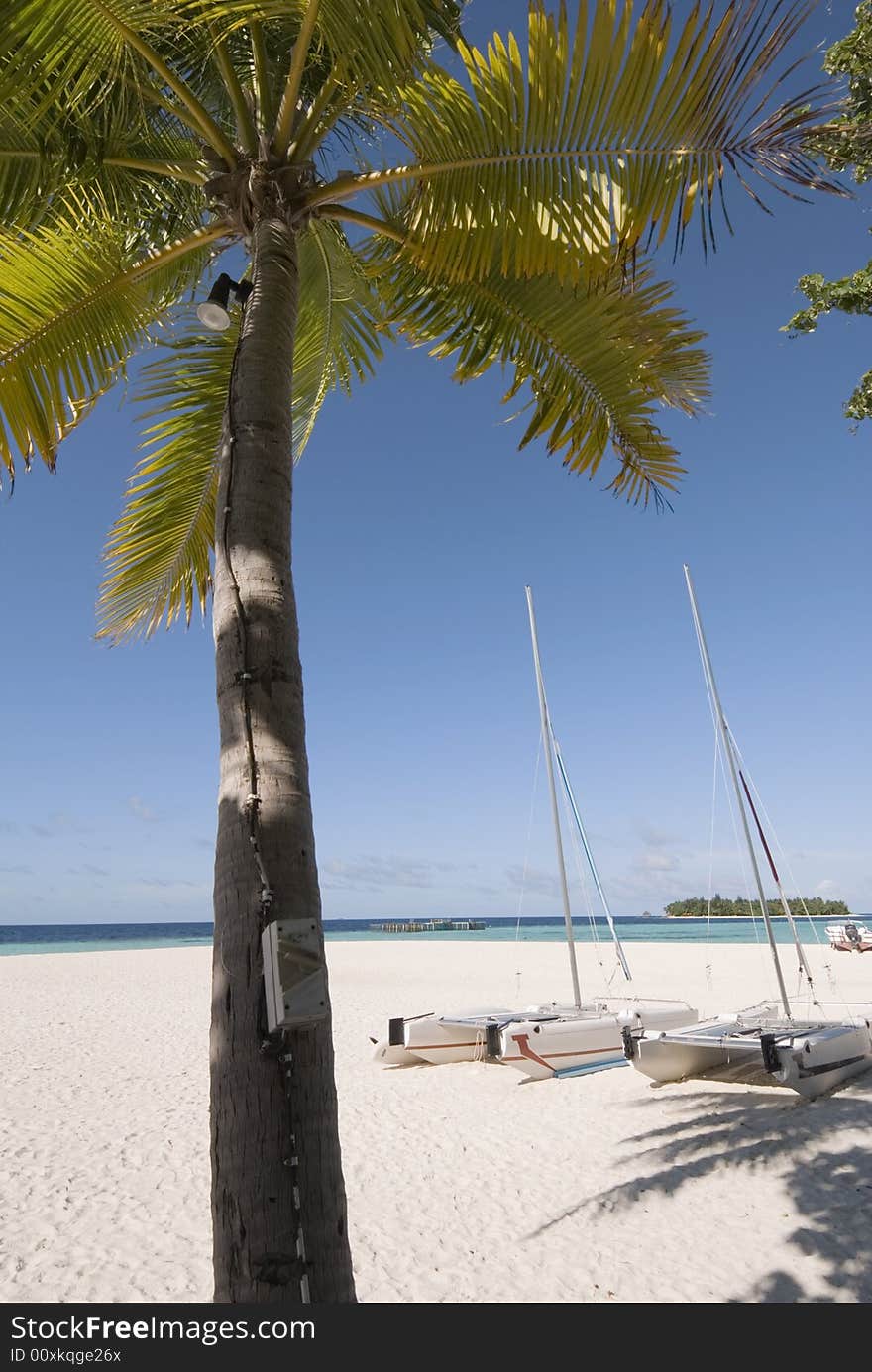 Maldives seascape on vabbin faru island (Banyan Tree resort).