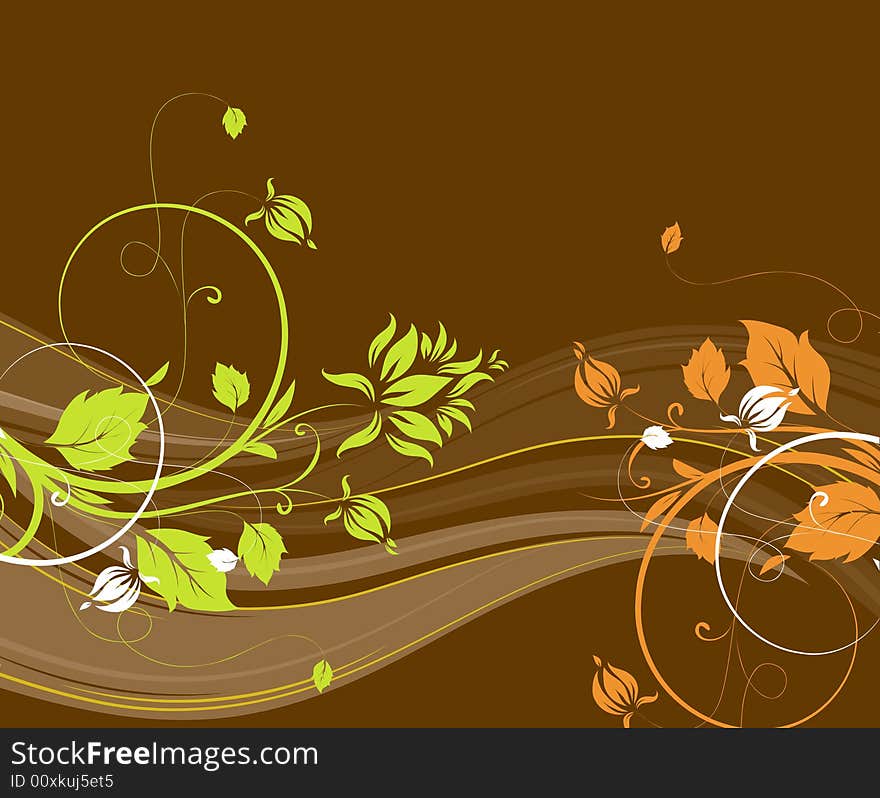 Abstract floral background. A vector format is added. Suits well for a postcard or background. Abstract floral background. A vector format is added. Suits well for a postcard or background