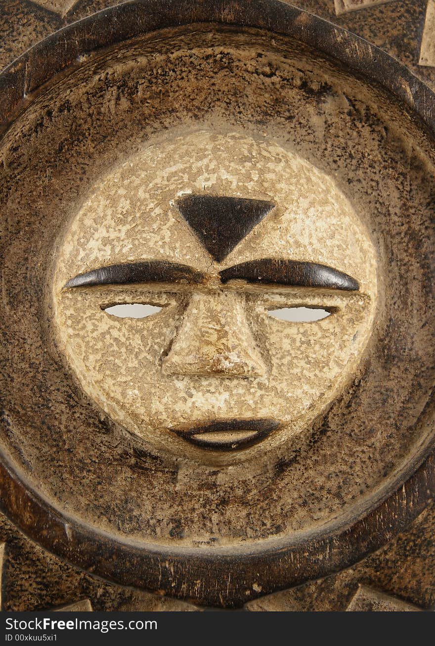 Ceremonial Sun Mask, vertical detail