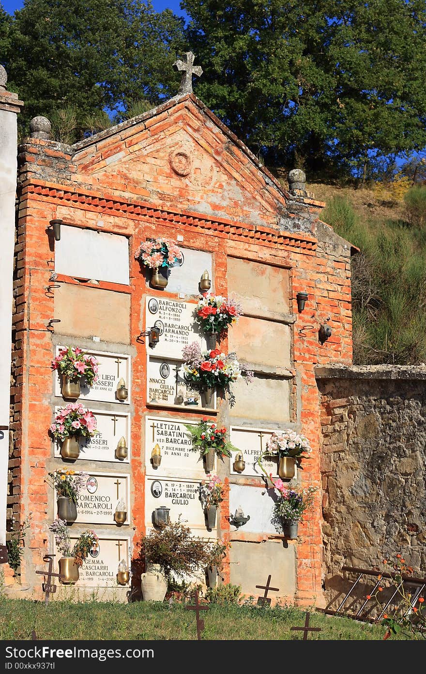 An old cemetery in umbria. An old cemetery in umbria