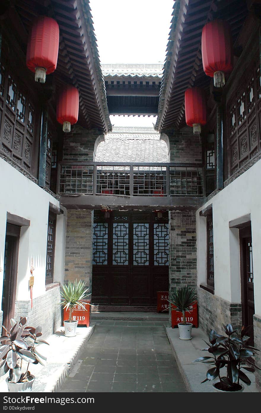 China ancient building of traditional courtyard. China ancient building of traditional courtyard.