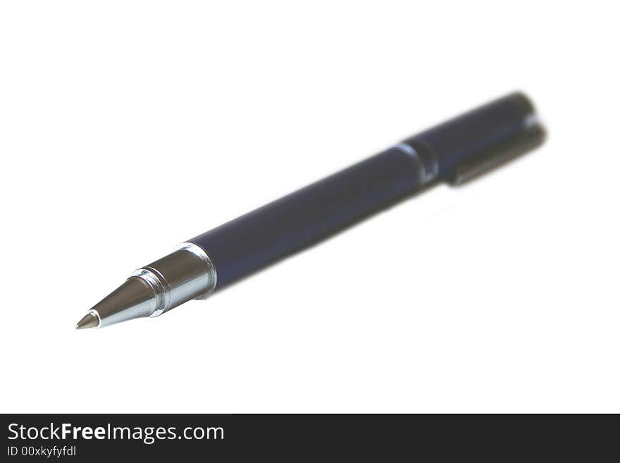 Single pen on the white background